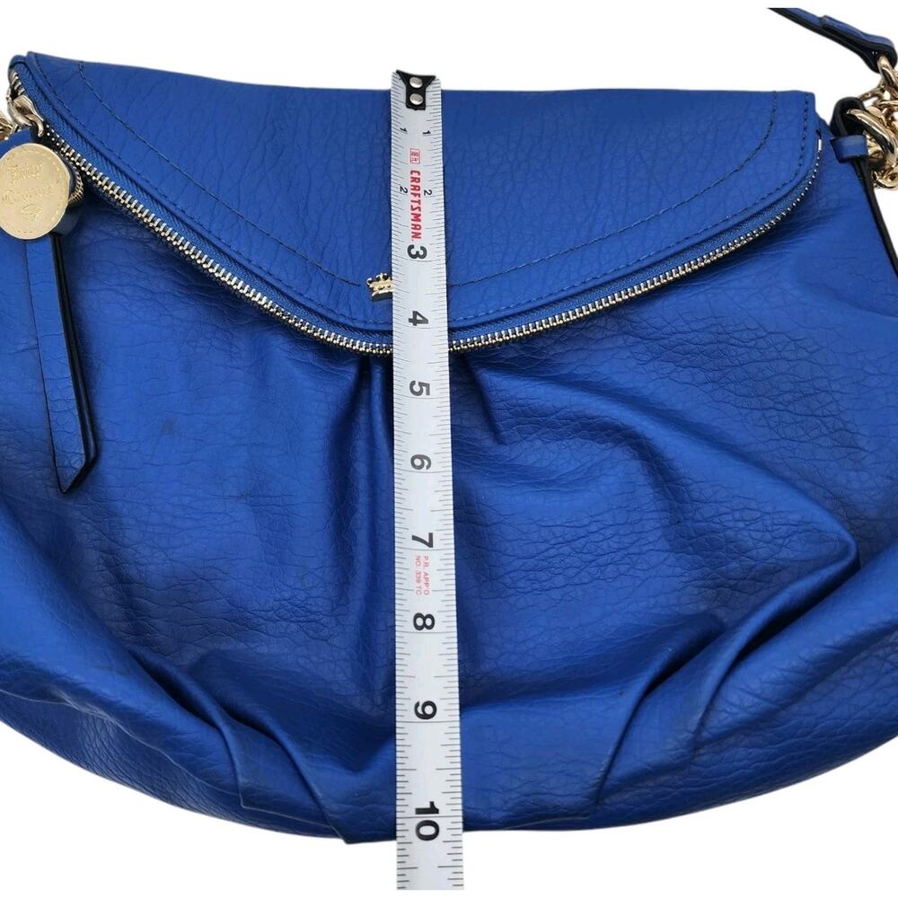 Juicy Couture Purse Crossbody Bag Faux Pebbled Leather Peacock Blue W/ Bag Charm - Picture 9 of 10